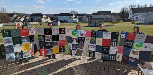 T-shirt quilt featuring indiana university basketball by Julie from PA