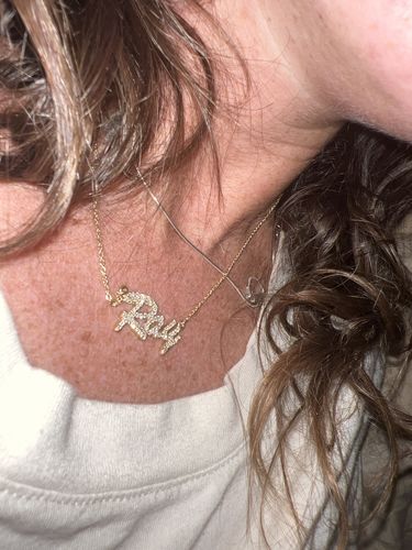 Customer photo review of 10KT Gold Personalized Name Necklace 009