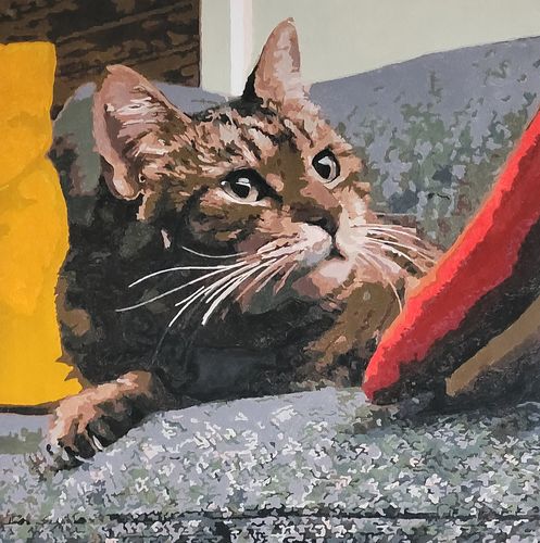 Customer photo review of Custom Pre-Framed Paint by Number Canvas