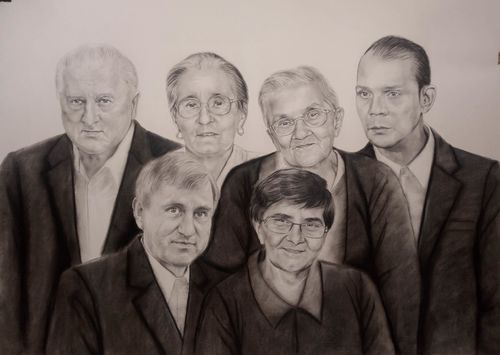 Customer photo review of Auftragsmalerei - Portrait zeichnen lassen - Portraitzeichnungen vom Foto bestellen