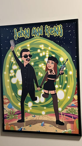 Customer photo review of 'Rick and Morty' Custom Portrait
