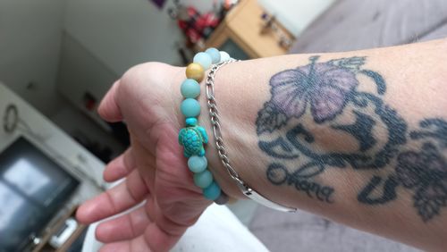 Customer photo review of "Turtle" tracking bracelet