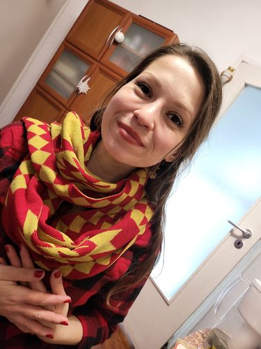 Customer photo review of Шал с шевица "Канатица"