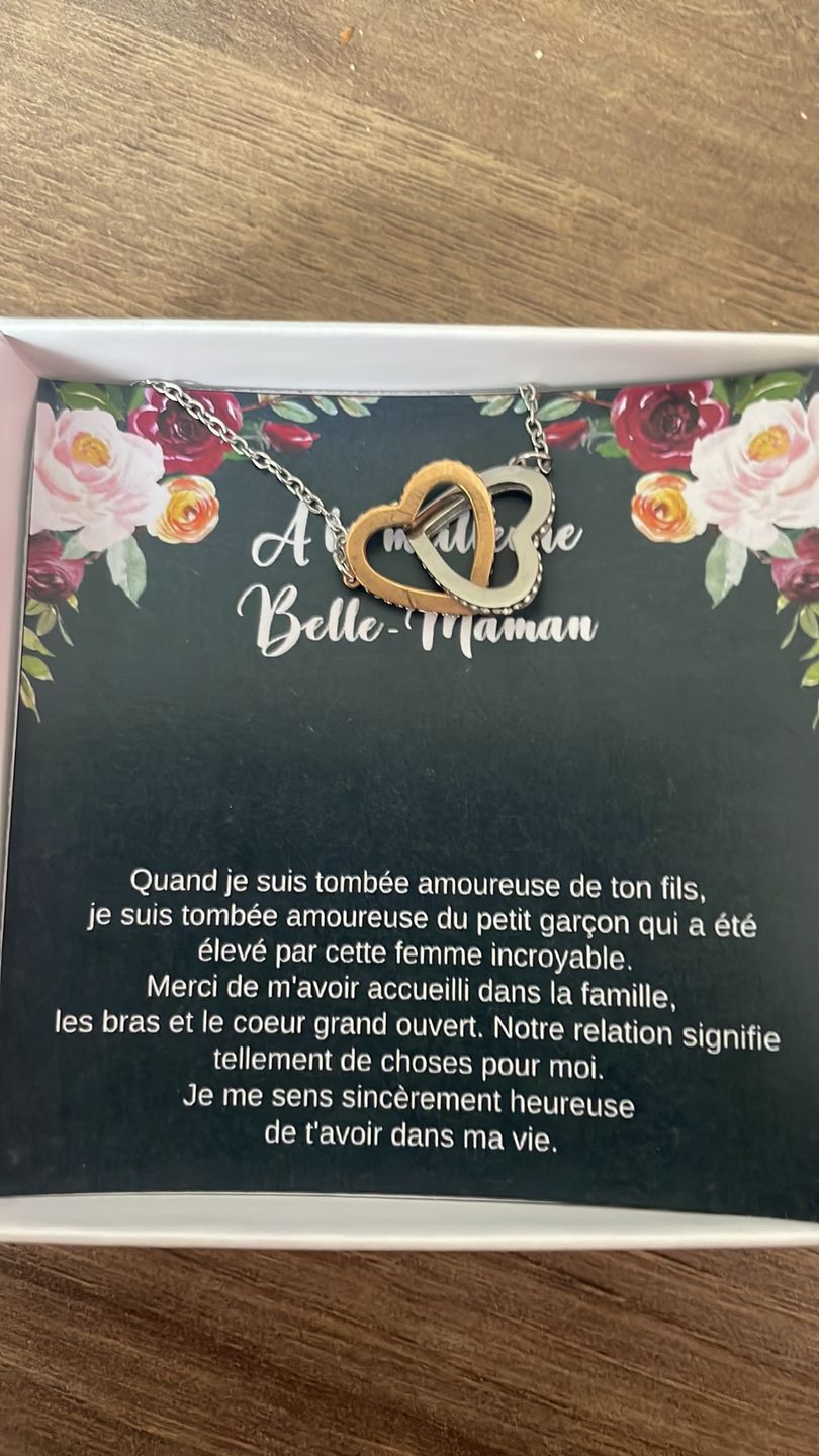 Customer photo review of BELMOM • COLLIER BELLE-MÈRE VERSION FEMME Double Cœur