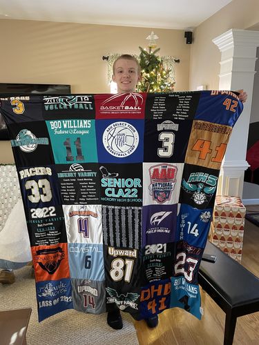 T-shirt quilt featuring packers by Kim from VA