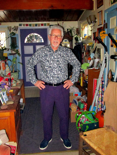 David K. review of Men's Black & White floral shirt - FLORAL-19 image 1 out of 1