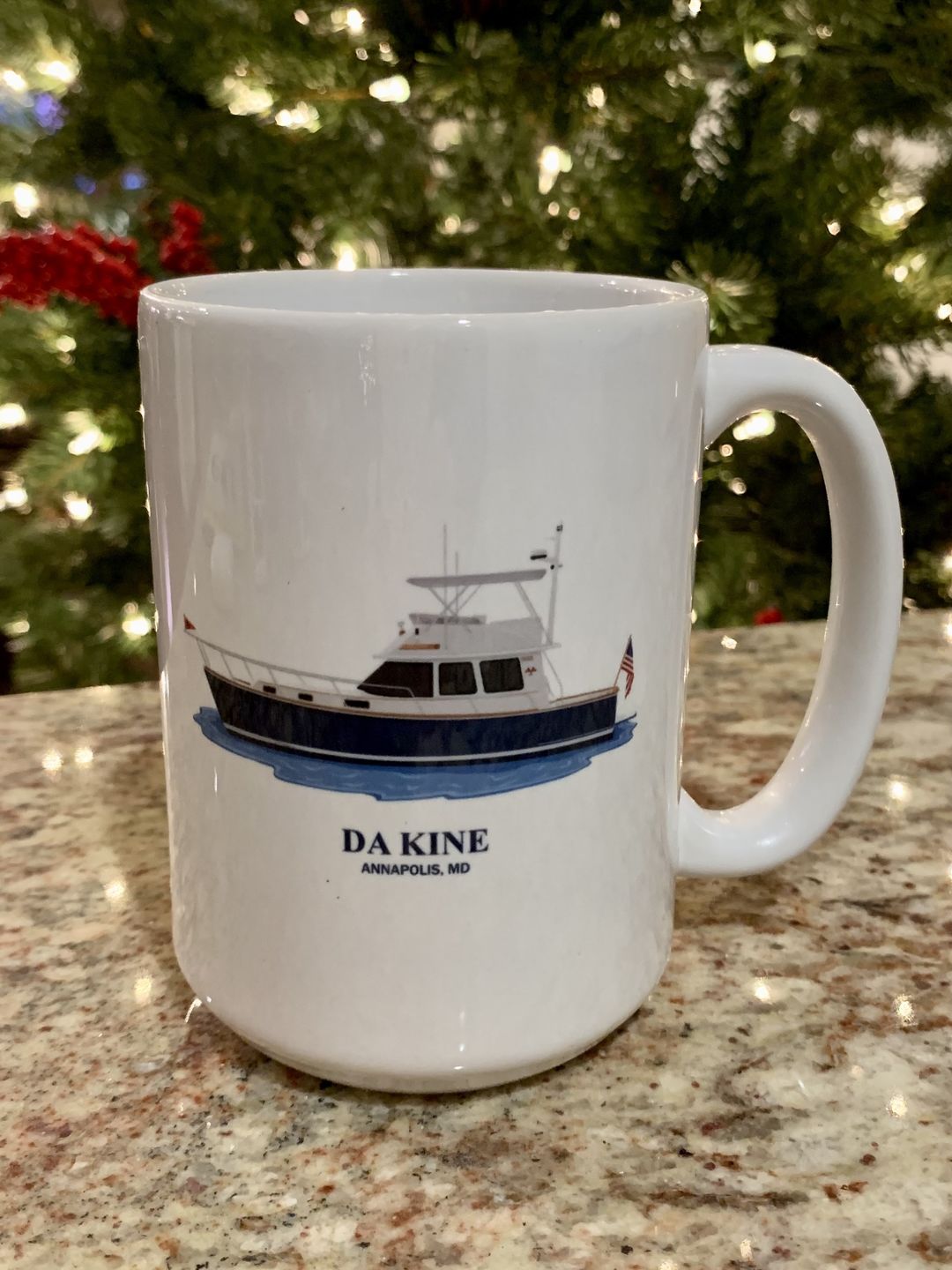 Customer photo review of Custom Boat Mugs