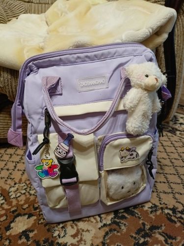 Customer photo review of Beary Kawaii Backpack with Teddy Pendant