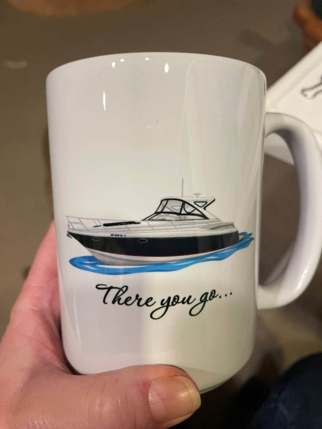 Customer photo review of Custom Boat Mugs