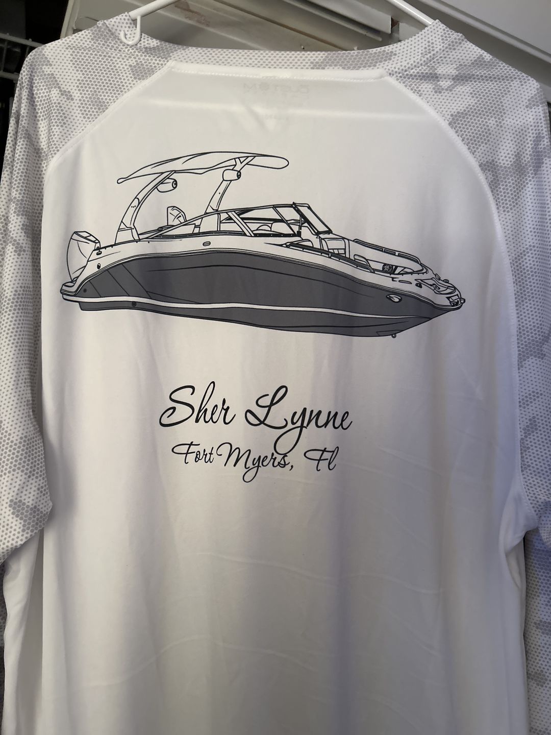 Customer photo review of Camoflauge Dri-Fit Long Sleeve Custom Shirts