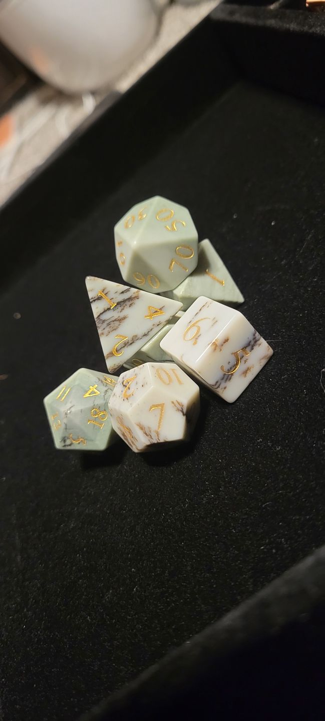 Customer photo review of Birch Stonework - Stone Dice Set