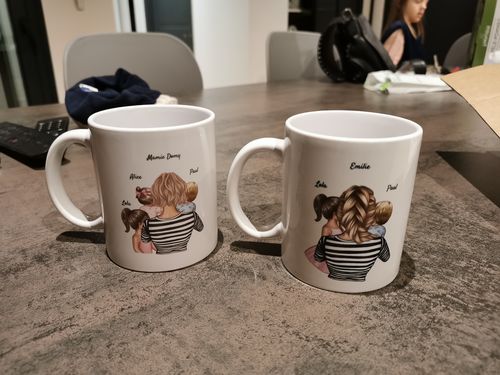 Customer photo review of Mama mit Kindern - Personalisierte Tasse