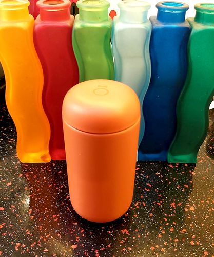 Customer photo review of Fellow Carter Move Mug 12 oz Kırmızı (Corduroy Red)