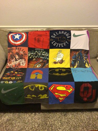 T-shirt quilt featuring green bay packers by Mary from OK