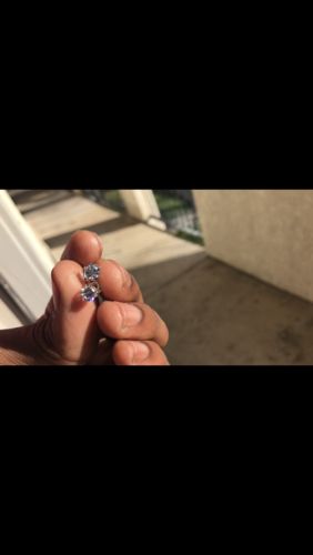 Customer photo review of Silver Round Cut CZ Studs Screwback