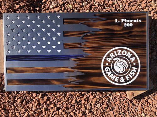 Customer photo review of Metal DIY American Flag - We the People