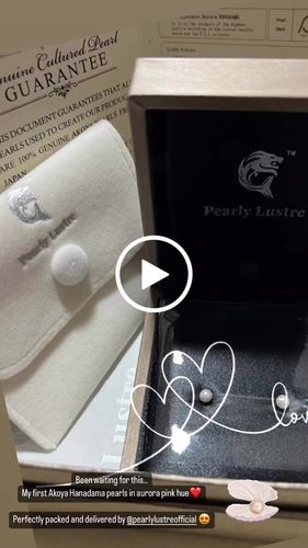 Customer video review of Elegant 18K Solid Gold Akoya HANADAMA Pearl Stud Earrings KE00017