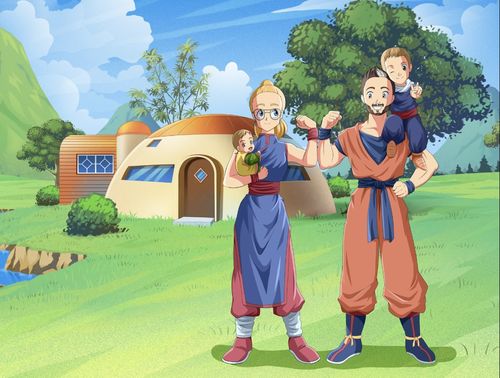 Customer photo review of Caricature dessinée à la main: Portrait Dragon Ball Z