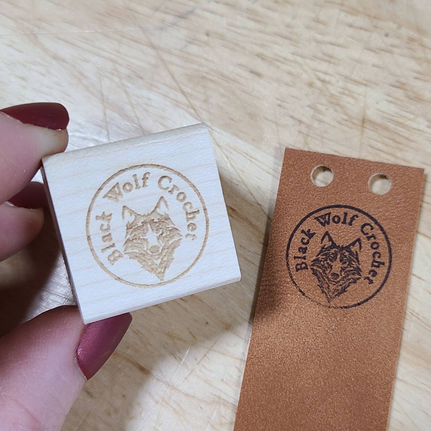 Customer photo review of Small Wood Stamp