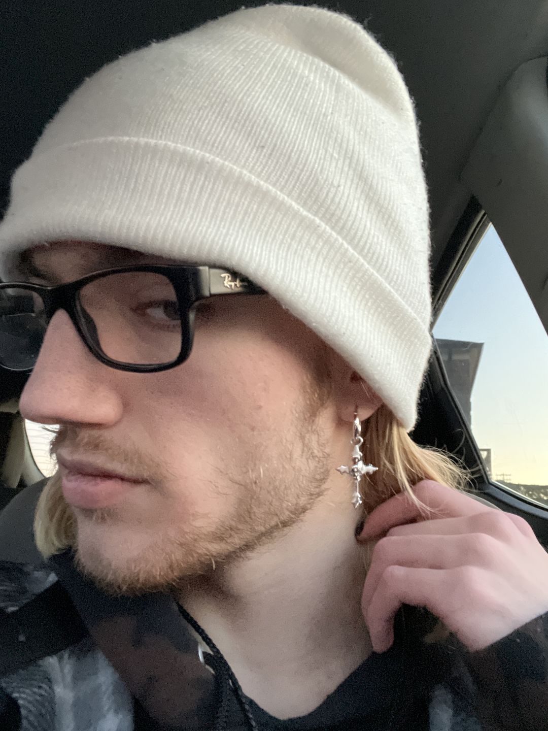 Customer photo review of DOWN YOUR THROAT EARRING