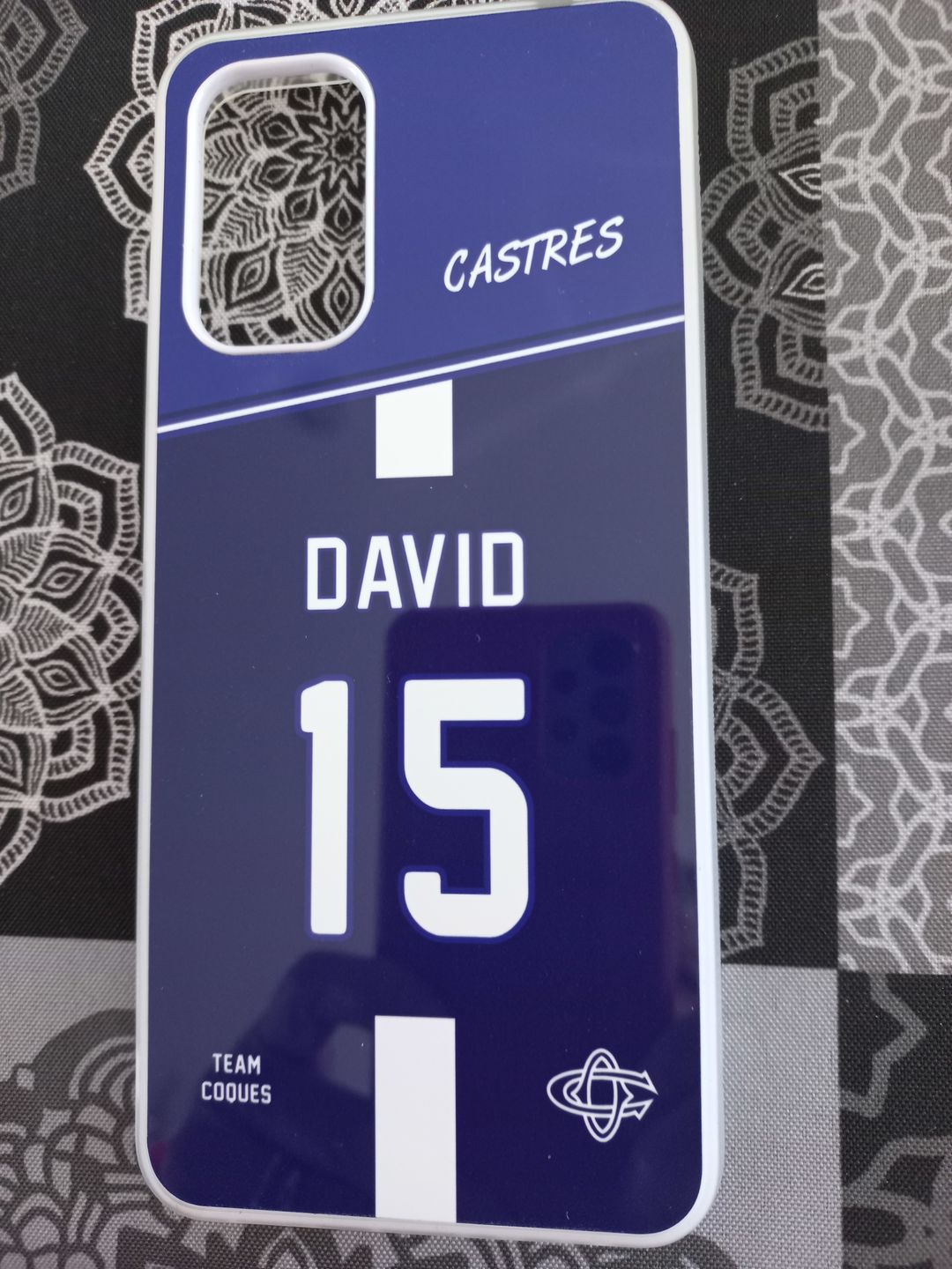 Customer photo review of Coque rugby CASTRES personnalisable - TEAMCOQUES