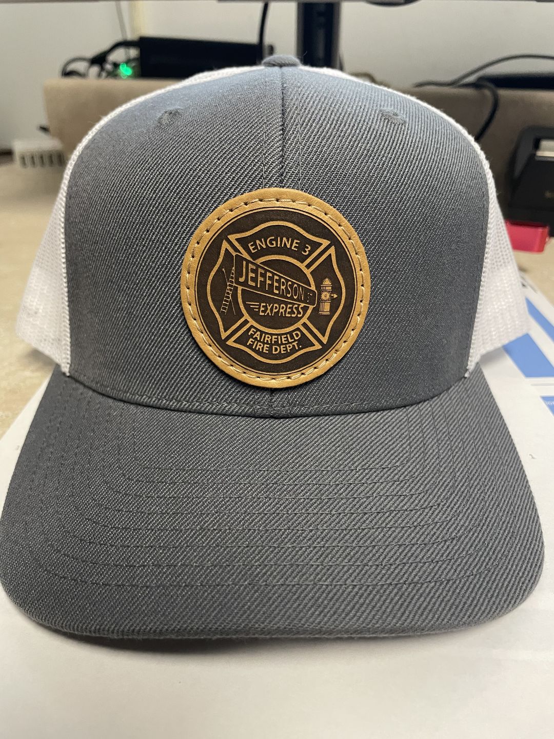 Customer photo review of Richardson 511 Custom Leather Patch Hat