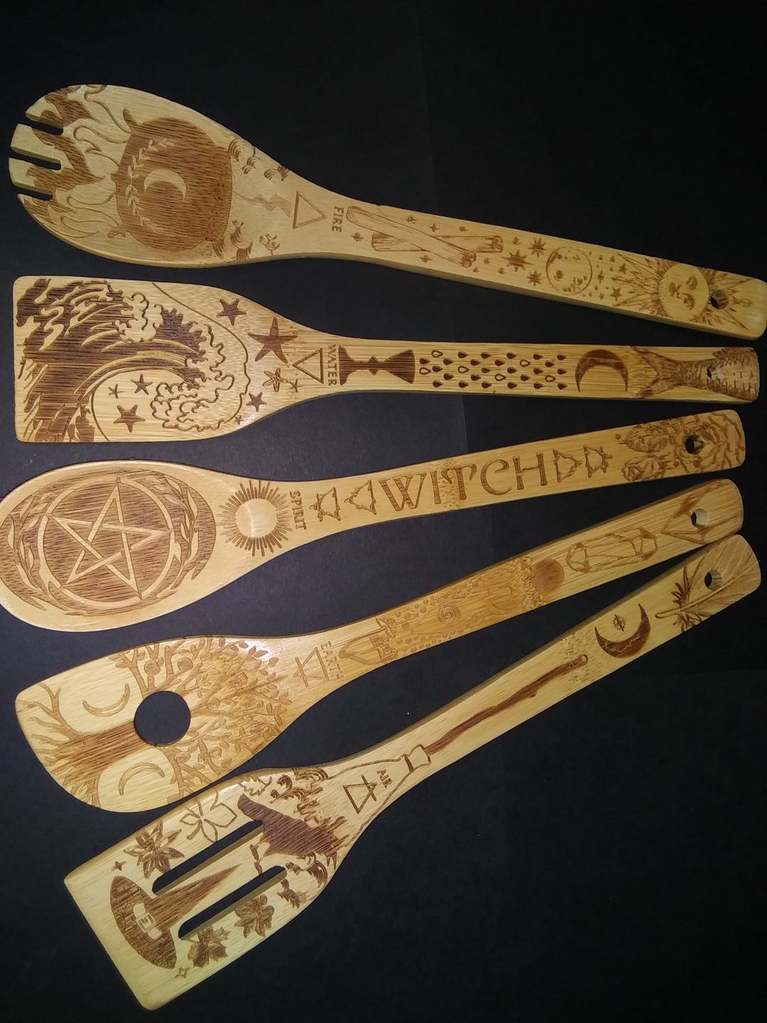Customer photo review of The 5 Elements Bamboo Large Kitchen Utensils Set
