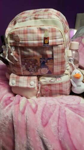 Customer photo review of Happy School Day Backpack with Duck Pendant