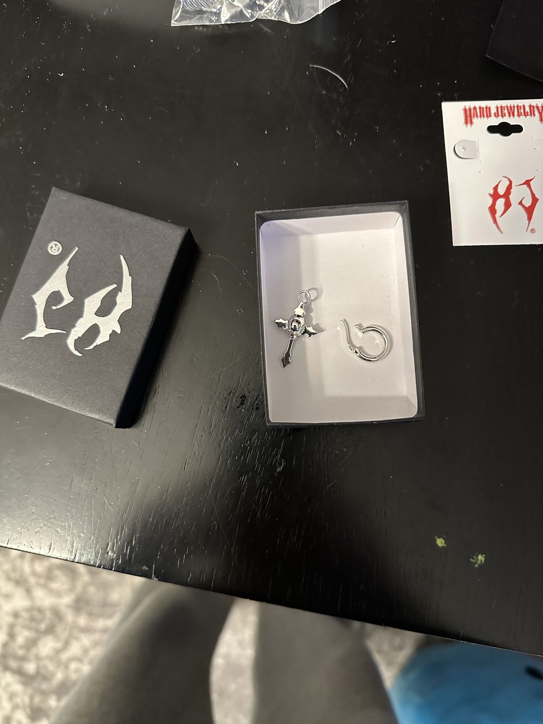 Customer photo review of DOWN YOUR THROAT EARRING