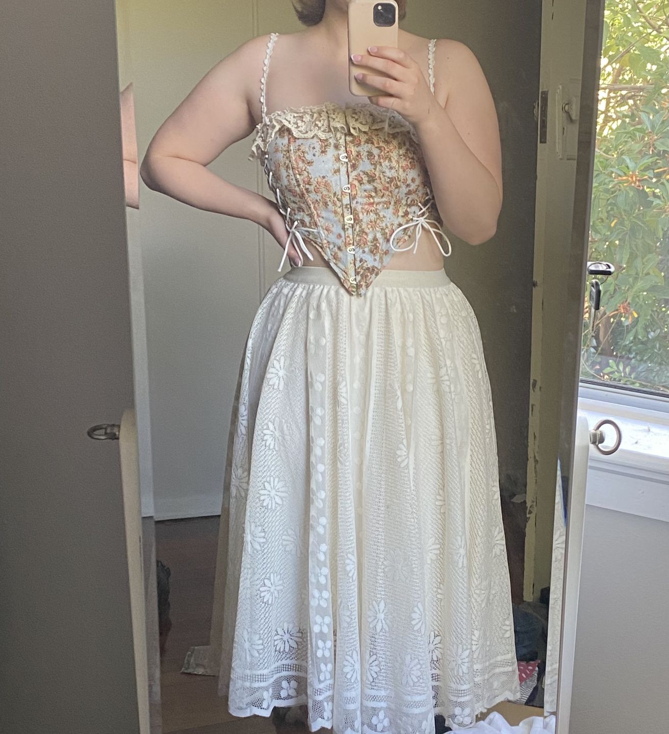 Customer photo review of Van Gogh sunflowers inspired corset