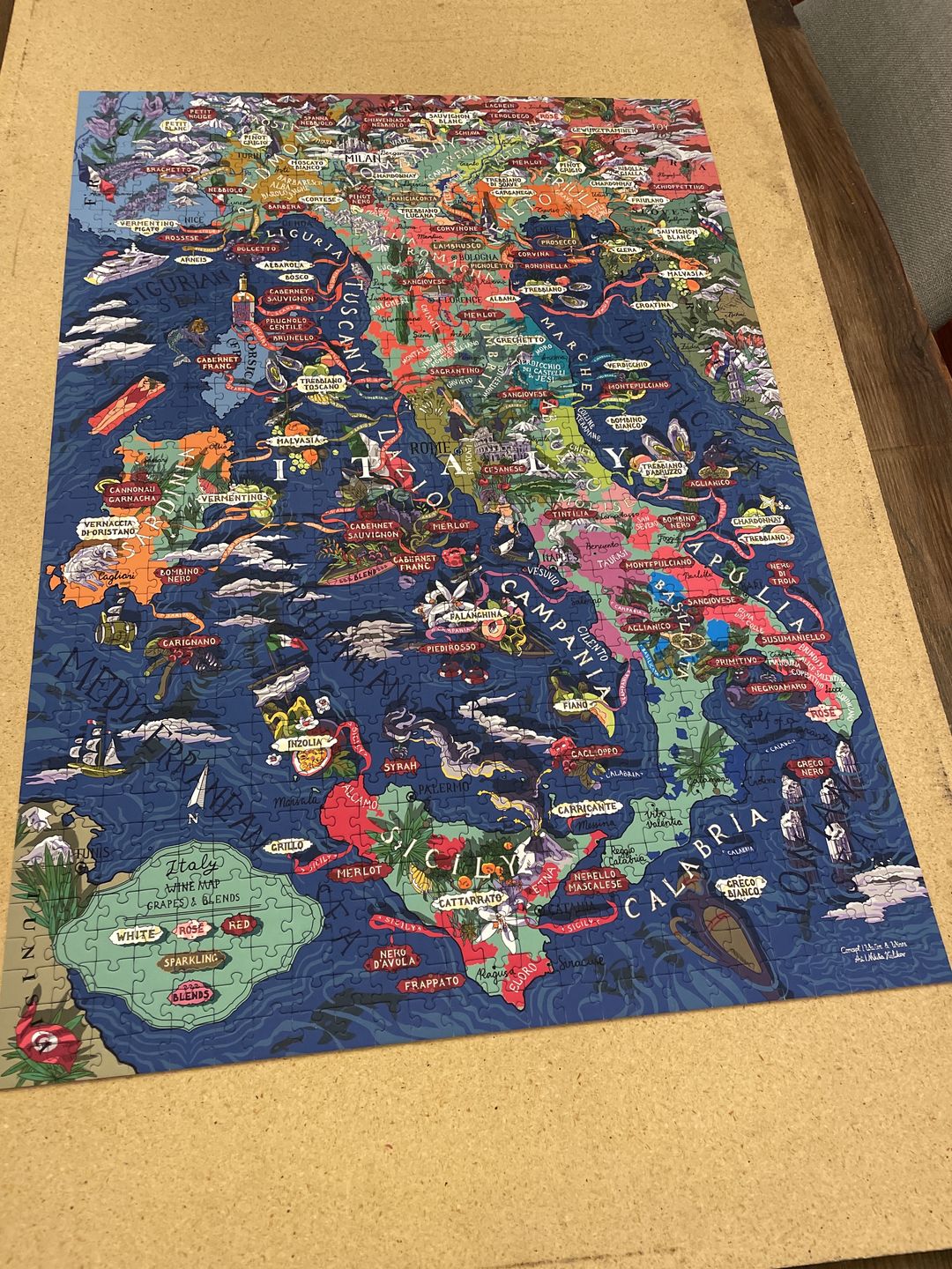 Customer photo review of Wine Puzzle - Italy