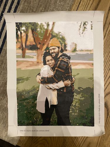 Customer photo review of Custom Paint By Numbers Kit - Upload Your Photo - Brush Set Included