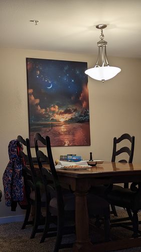 Customer photo review of Beach by Starlight Canvas Art