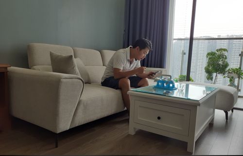 Customer photo review of NEW CLEVER - Sofa văng bọc da