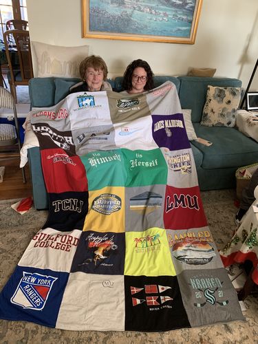 T-shirt quilt featuring new york panthers by Maureen from NJ