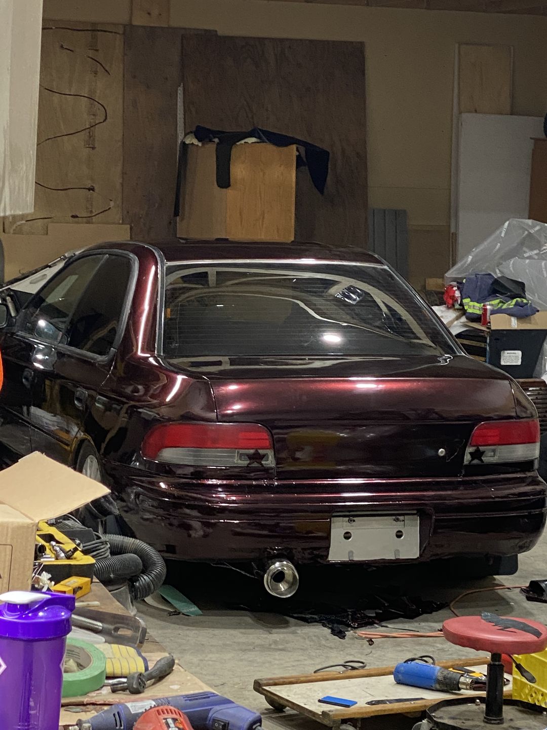 Customer photo review of Glossy Metallic Black Rose Vinyl Wrap