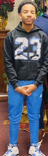 Customer photo review of Jordan 6 UNC DopeSkill Hoodie Sweatshirt 23 with 6s Pattern Graphic