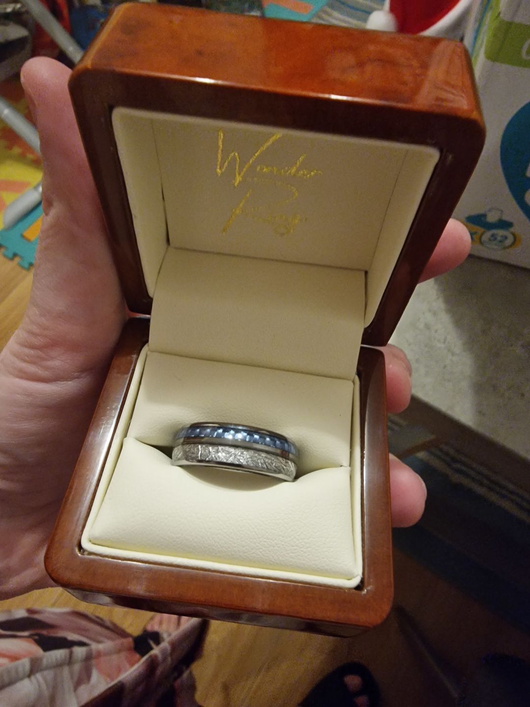 Customer photo review of The Steely Blue 8mm Wonder Ring