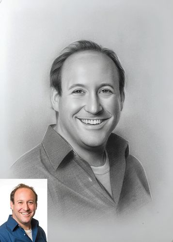 Customer photo review of Auftragsmalerei - Portrait zeichnen lassen - Portraitzeichnungen vom Foto bestellen