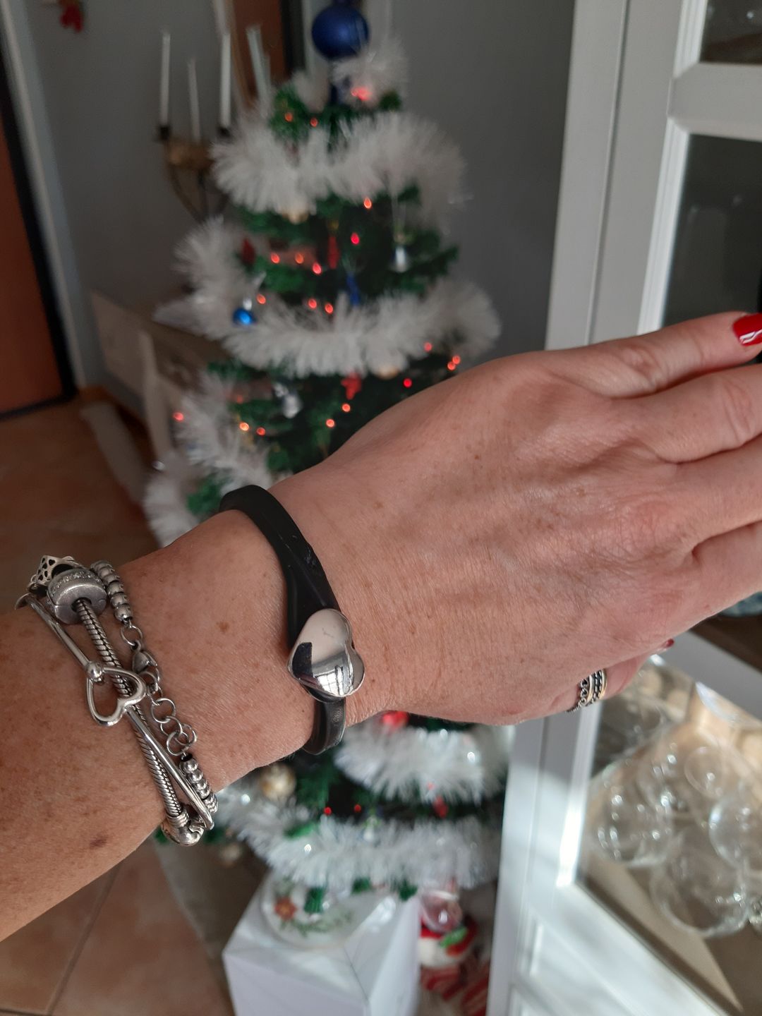 Customer photo review of Bracciale pelle Cuore Mio Palladio Tulsi