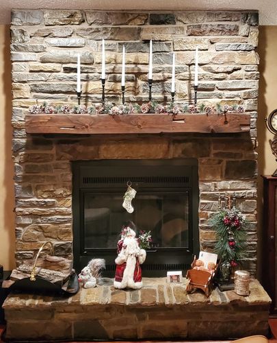 Customer photo review of Distressed Mantels