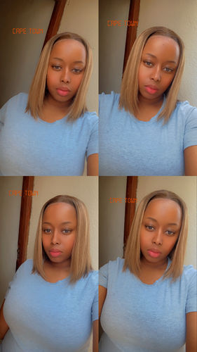 Customer photo review of Peruvian T-part Wig Straight - Bridget - 12" T2/4/8