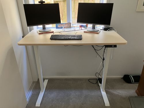 Customer photo review of Evo Electric Standing Height Adjustable  Desk(Free Shipping Nationwide)