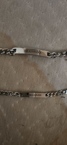 Customer photo review of Engraved Bracelet Set - W/ Eternal Rose Box