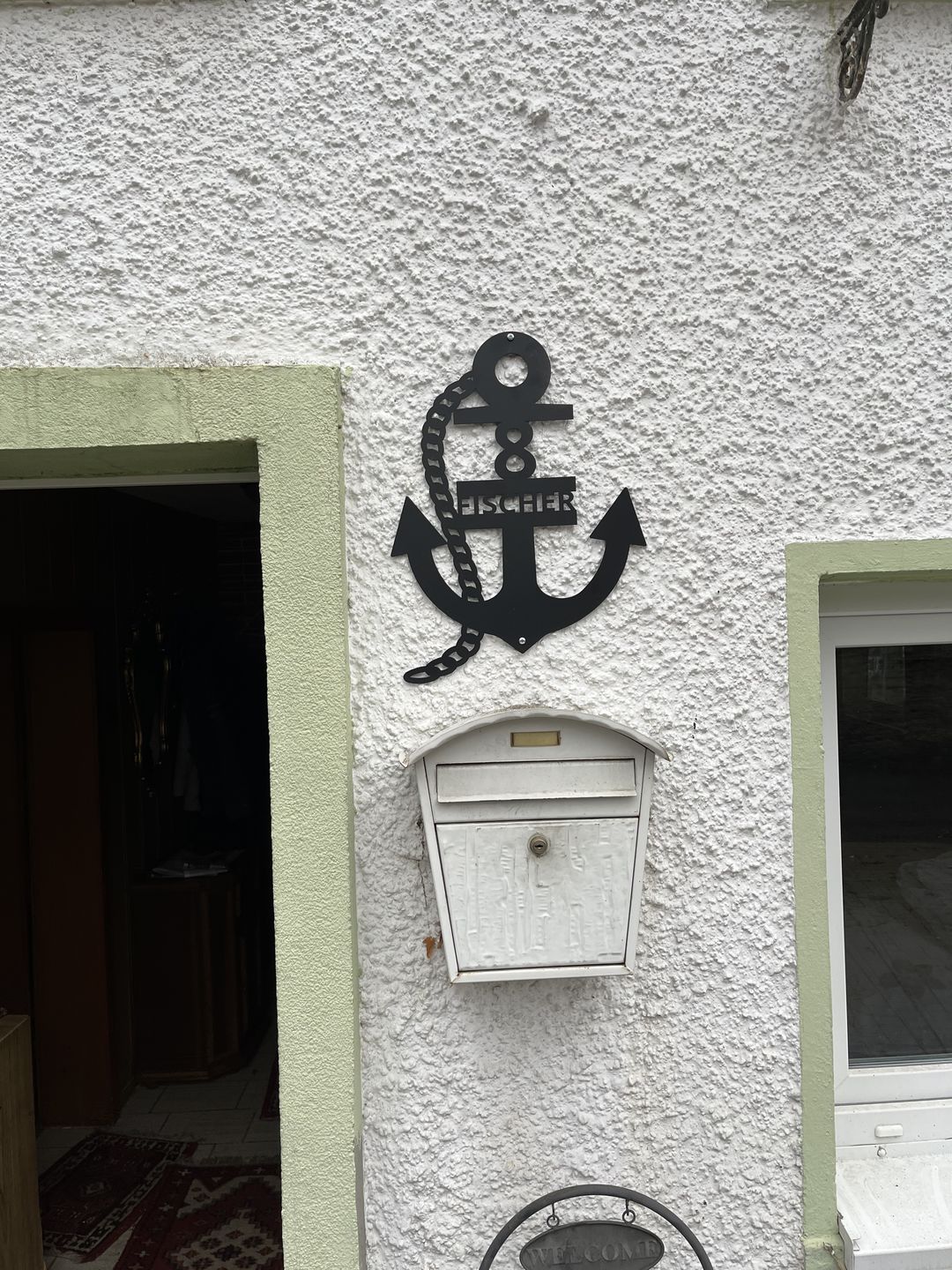 Customer photo review of Anker-Hausnummer mit Ankerkette (personalisierbar)