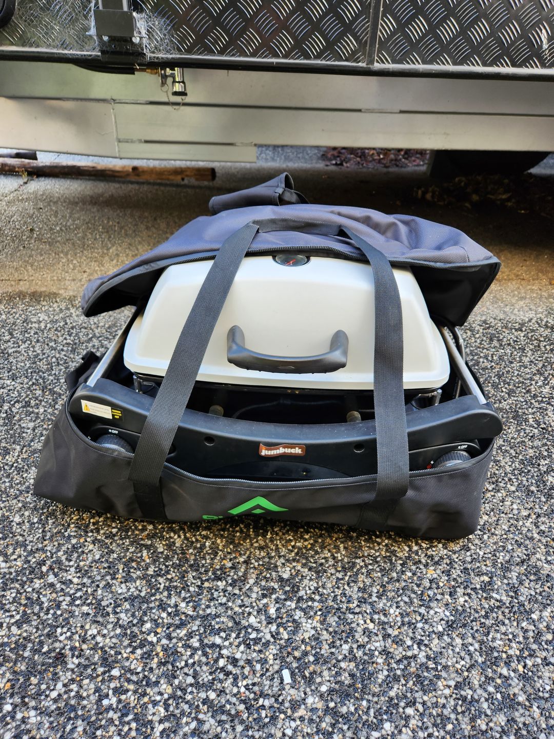 Customer photo review of Jumbuck 2 Burner Gas BBQ Carry Bag