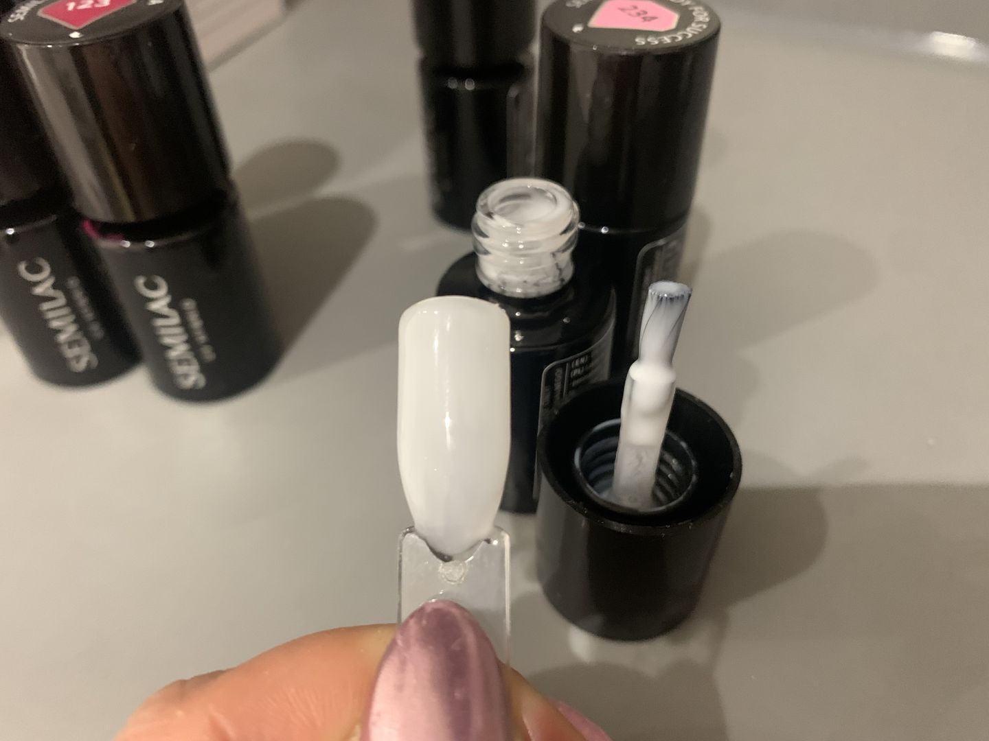 Customer photo review of Semilac 389 Coconut Ice Cream UV Gel Polish 7ml