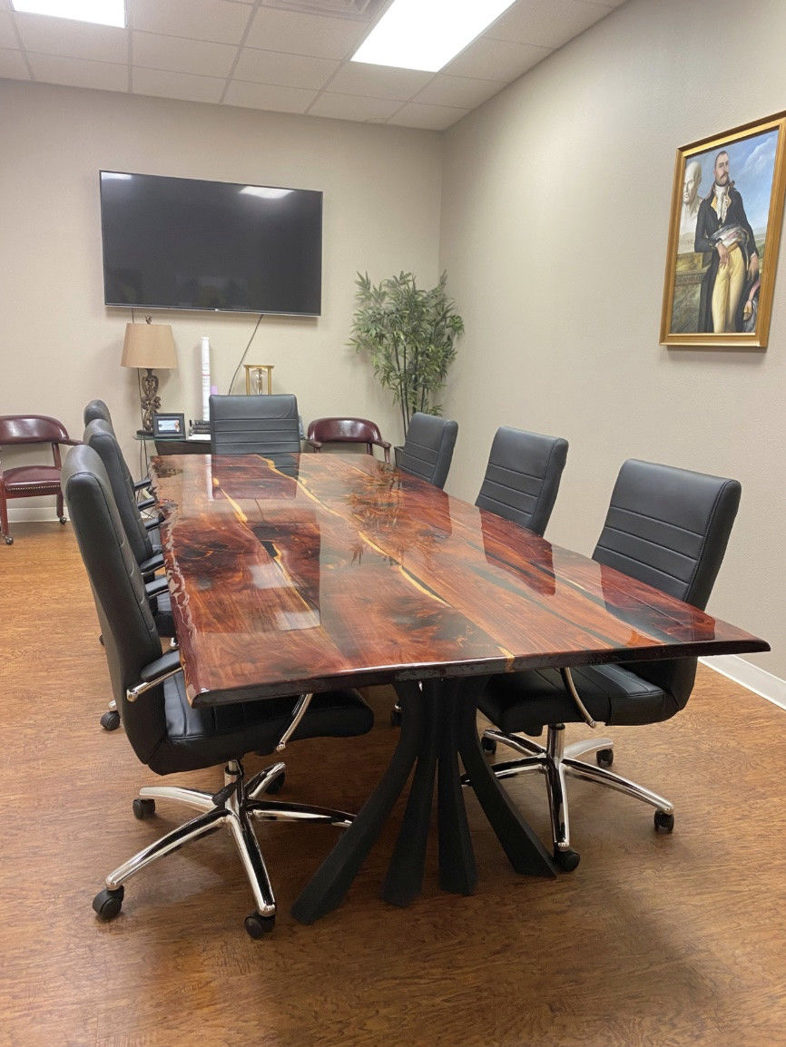 Customer photo review of Metal Table Legs - 420 Akro - 24W, 28H inch - Set of 2 pcs - Flowyline