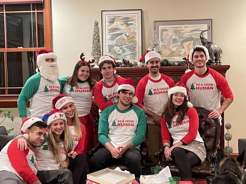 Customer photo review of (Holiday) Be a Good Human - Raglan T-Shirt