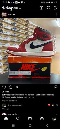 Customer photo review of Air Jordan 1 Retro High OG Lost & Found “Chicago Reimagined”